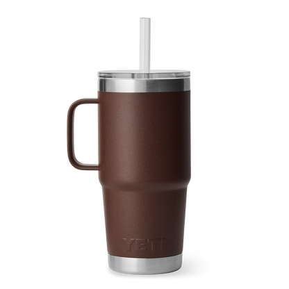 YETI Rambler® 25 oz (710 ml) Trinkbecher Mit Trinkhalm-deckel Wetlands Brown
