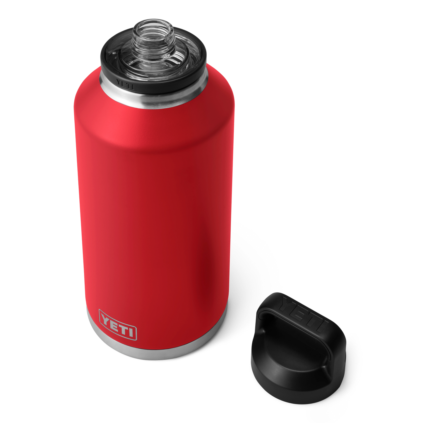 YETI Rambler® 64 oz Flasche (1,9 l) mit Chug-Verschluss Rescue Red