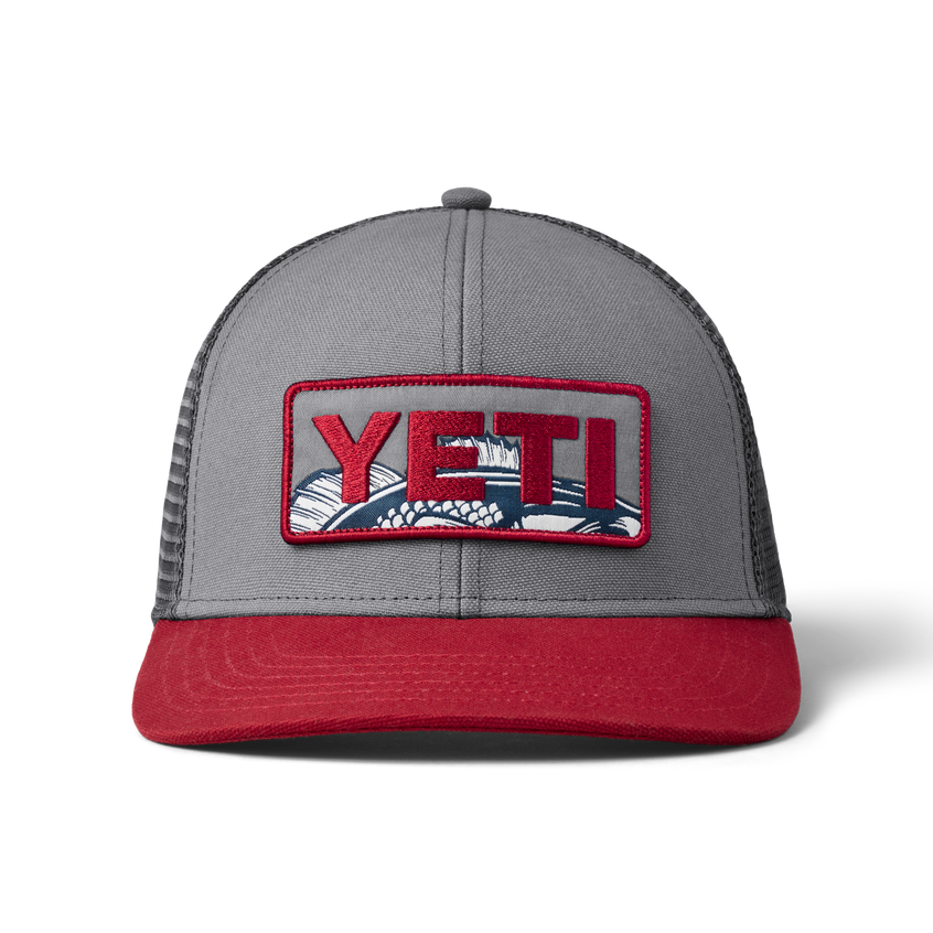 YETI Trucker-Cap mit Barsch-Badge Grey Rust