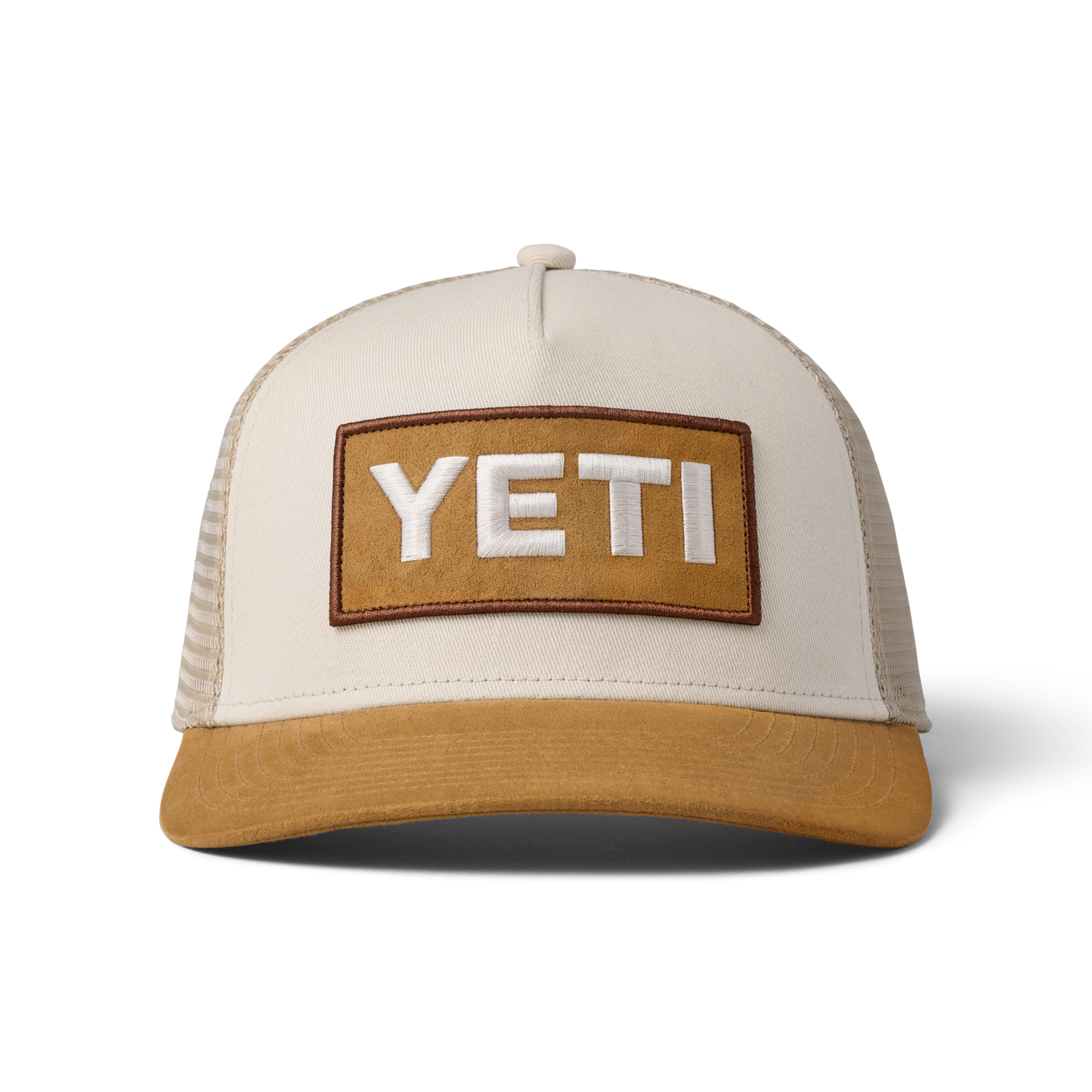 YETI Trucker-Cap mit Logo und Krempe in Wildlederoptik Khaki/Tan