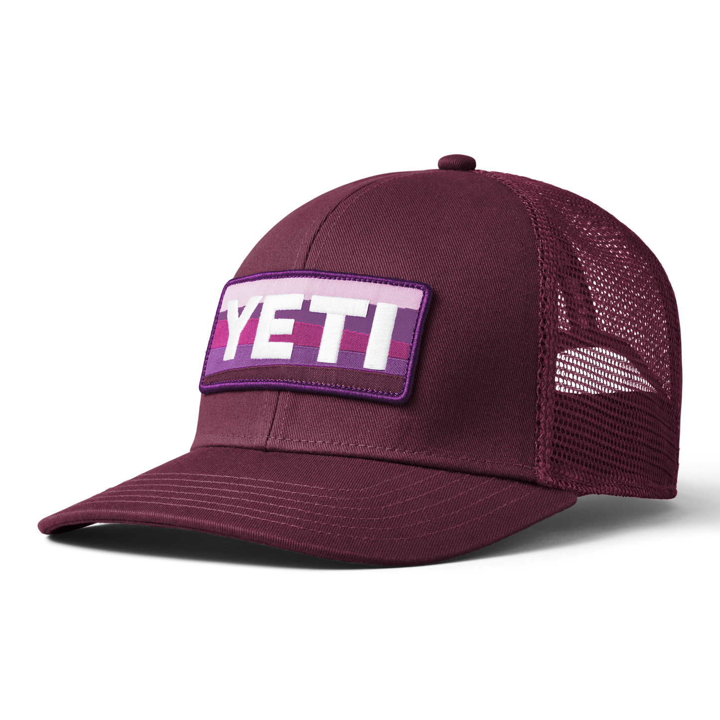 YETI Trucker-Cap mit Sonnenaufgang-Badge Plum