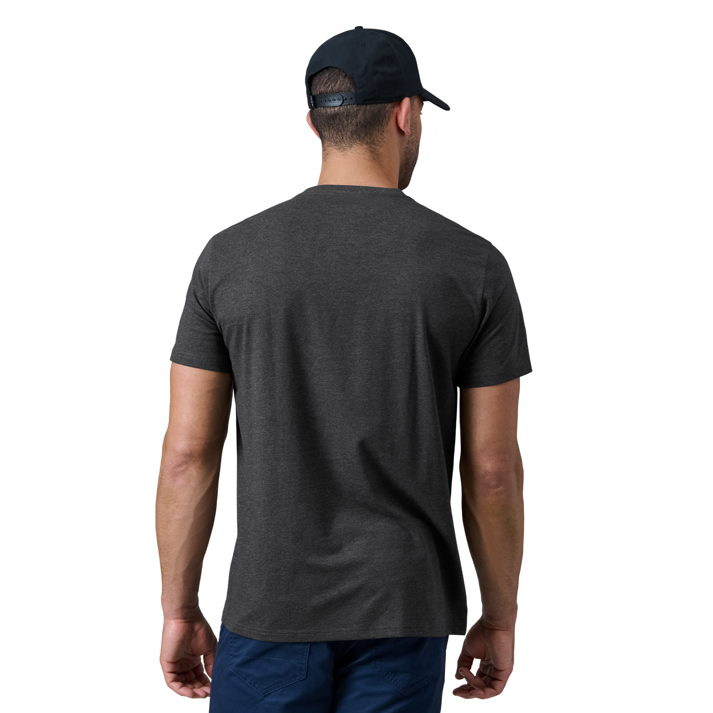 YETI Camouflage-Logo-Badge Kurzarm-T-Shirt Heather Charcoal