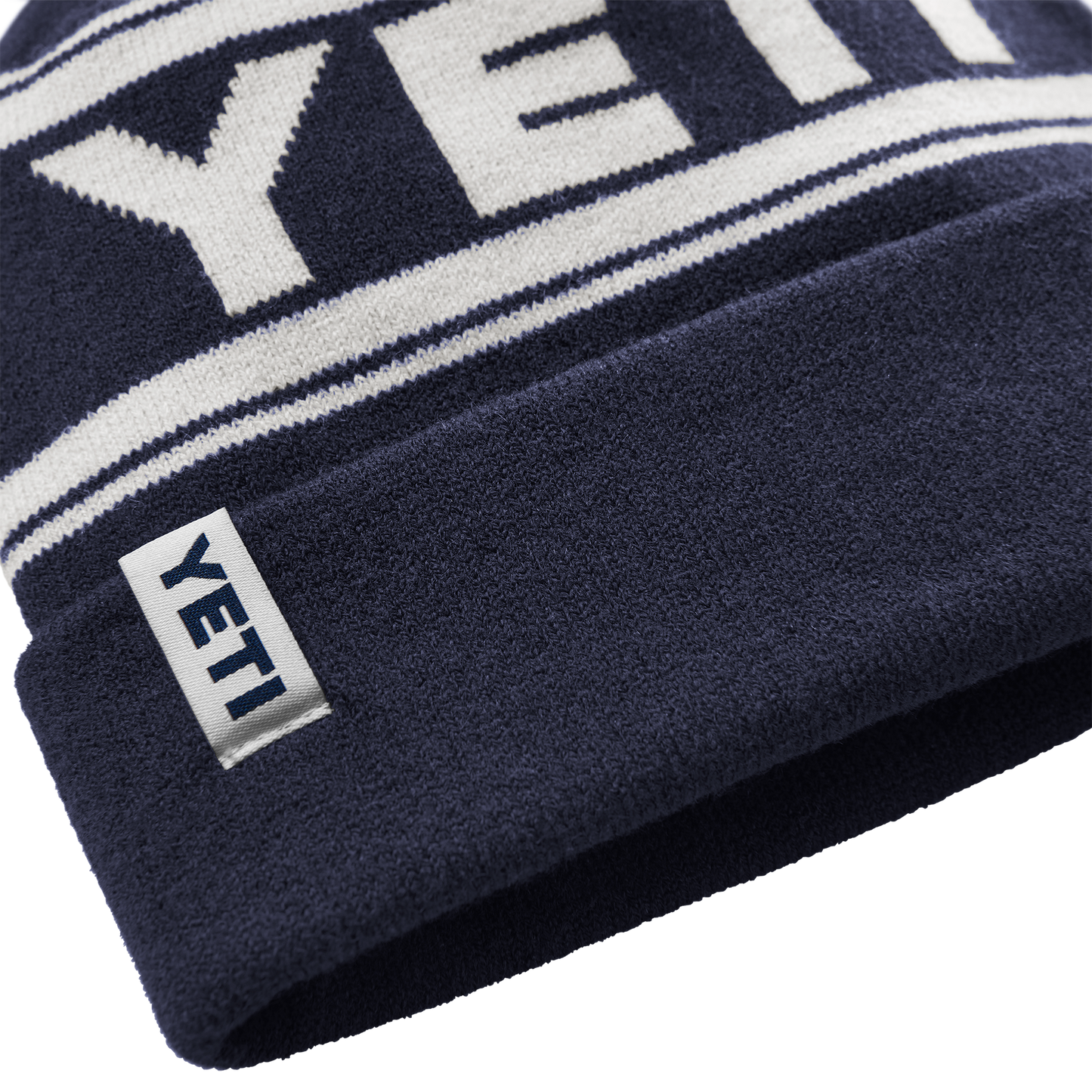 YETI Retro-Strickmütze mit Logo Navy/Weiss