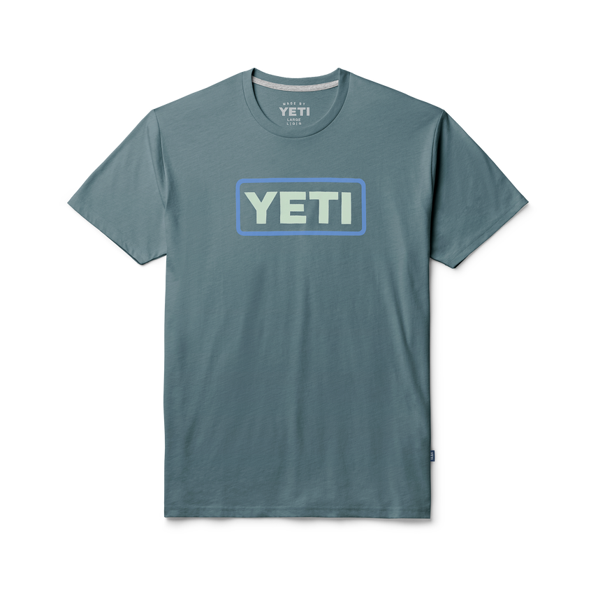YETI Premium Logo Badge Kurzarm-Shirt Indigo