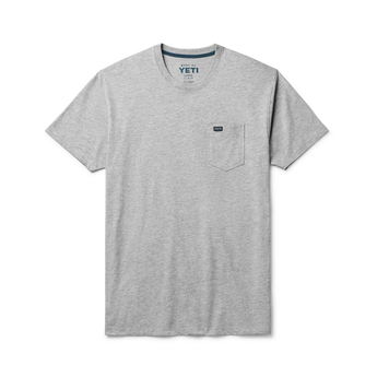 YETI Kurzarm-T-Shirt in Premiumqualität mit Tasche Heather Grey