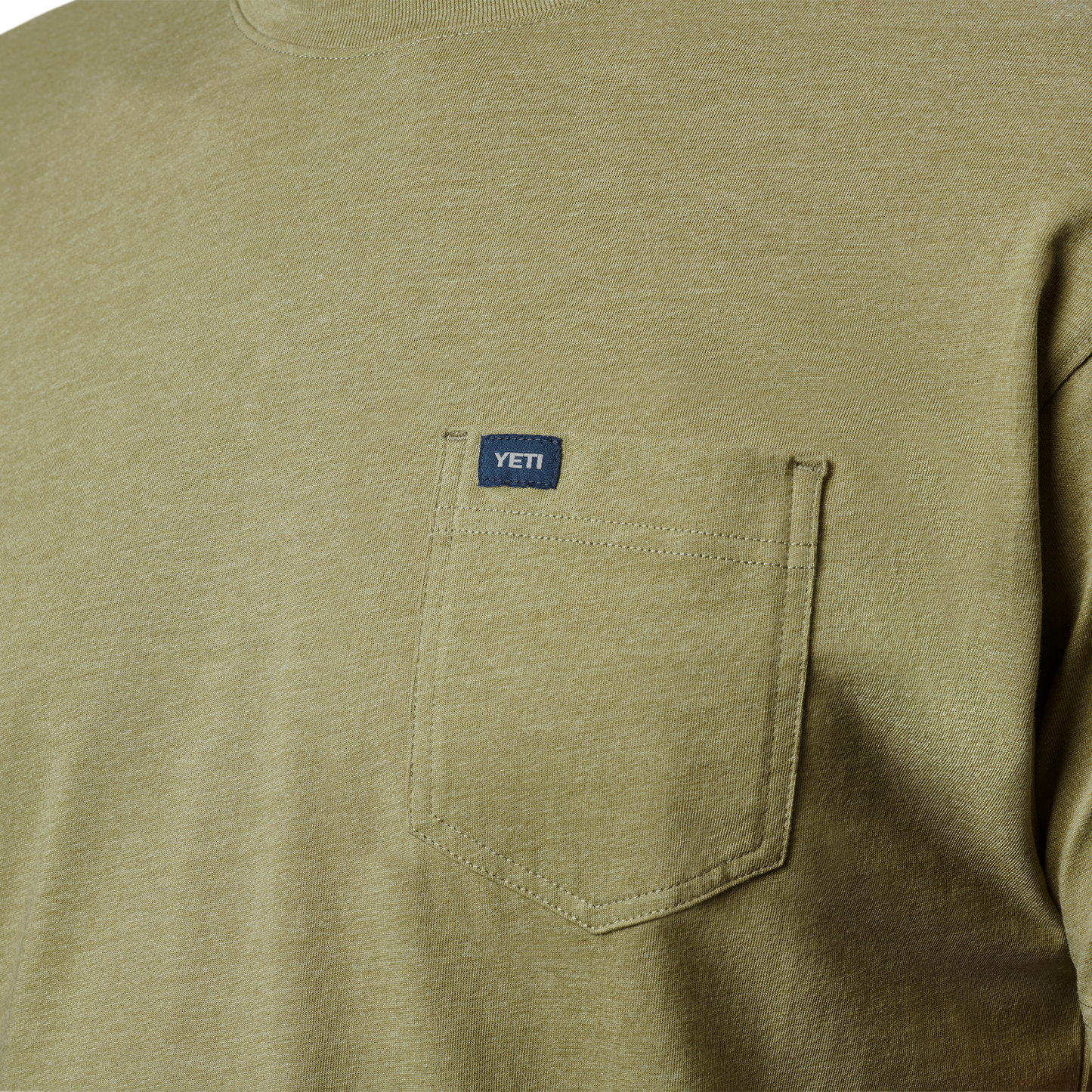 YETI Kurzarm-T-Shirt in Premiumqualität mit Tasche Heather Olive