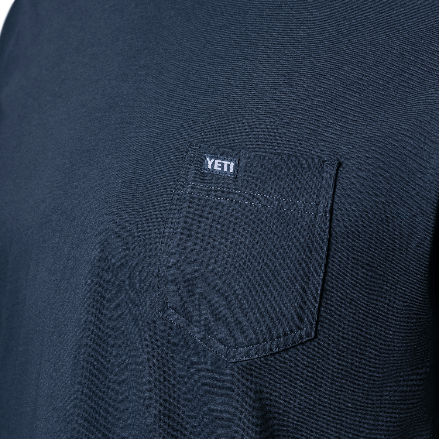 YETI Kurzarm-T-Shirt in Premiumqualität mit Tasche Navy