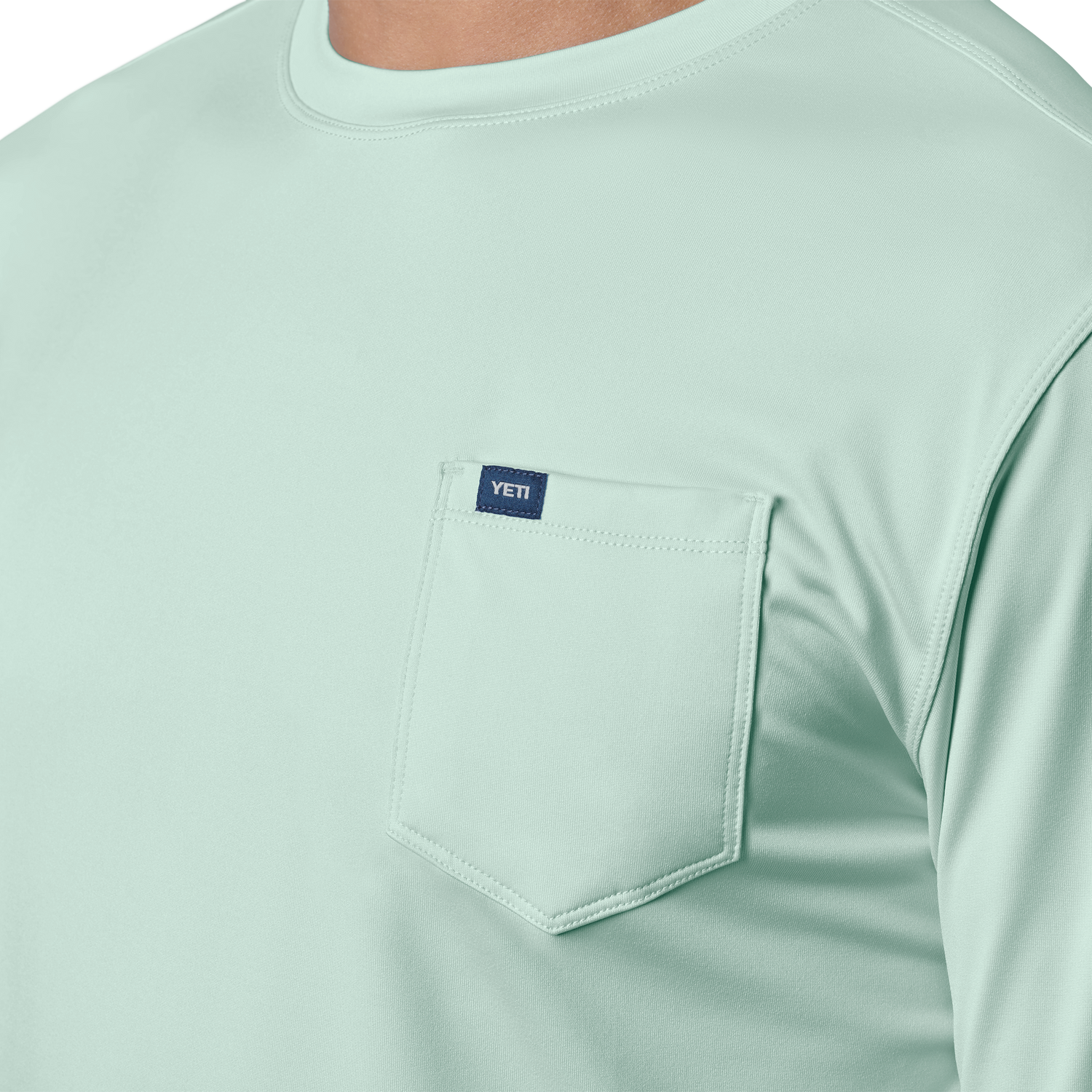 YETI Langärmeliges Sunshirt mit Tasche Ice Mint