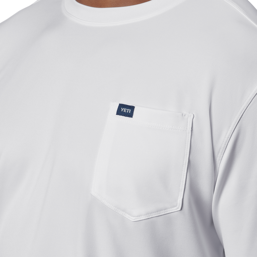YETI Langärmeliges Sunshirt mit Tasche Weiss