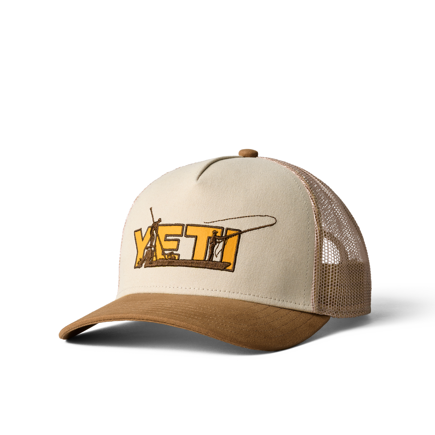 YETI Skiff Trucker-Cap Khaki/Alpine Yellow