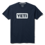 YETI Premium Logo Badge Kurzarm-Shirt Navy/Weiss